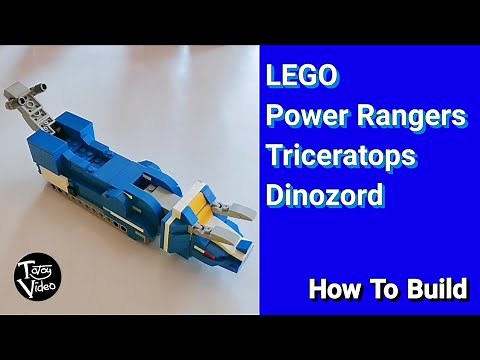 LEGO MOC Triceratops Dinozord Mighty Morphin Power Rangers - Build Instruction