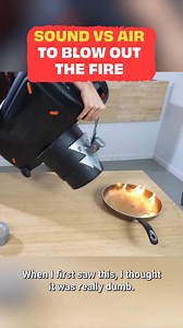 174K views · 1.1K reactions | Watch sound blow out a fire 邏 #theactionlab #experiment #scienceexperiment #popularscience #reels #physics | The Action Lab | Facebook