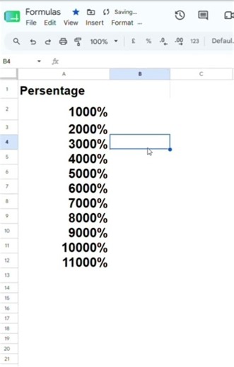 How to Use Percentage Format & Auto-fill in Google Sheets in 30 second#excel #exceltips #exceltricks