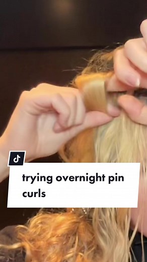 Trying Overnight Pin Curls on Curly Hair