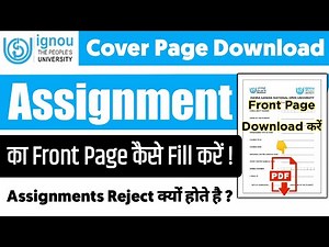 IGNOU Assignment Front Page 2025 | How to Fill & Download IGNOU Assignment Front Page | IGNOU