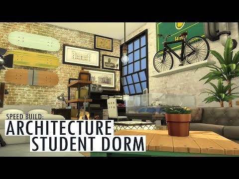 ARCHITECTURE STUDENT DORM - Speed Build - Sims 4 Discover University