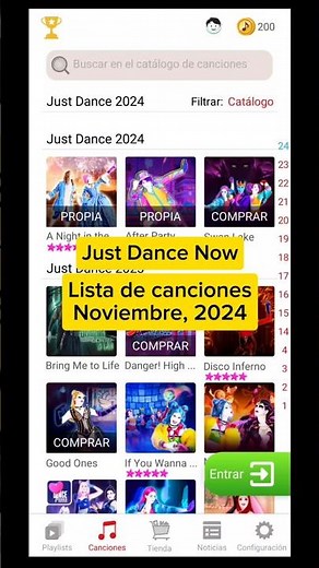 Just Dance Now - Lista de Canciones (Noviembre, 2024) #justdance2025 #justdance #rasputin #shorts