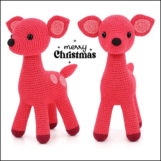 Pink Amigurumi Fawn Crochet Pattern – Baby Deer Toy Deer Plush PDF - Etsy