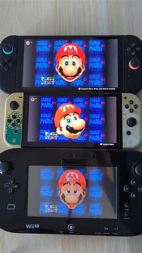 Super Mario 64- Nintendo Switch 2 vs Switch OLED vs WiiU Speed Comparison
