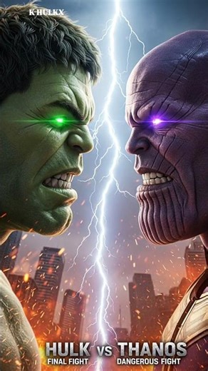 Hulk Vs Thanos 😈🔥 | Infinity Gauntlet Fight 💥 | Desi Hulk Dialogue | Marvel Shorts #hulk #ai #Shorts