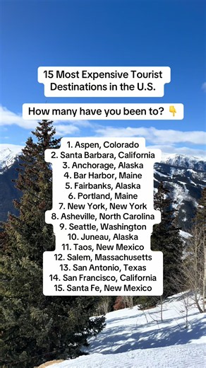 @GOBankingRates broke down the priciest tourist destinations in the U.S., and we want to know how many you've been to. 👀 And better yet, which ones are worth the price tag? 💸 Get the full study at the link in our bio. #list #traveltips #tourism