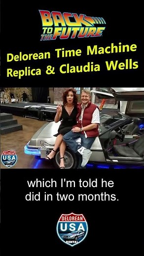 Claudia Wells (Back to the Future's Jennifer Parker) & Delorean Time Machine Replica
