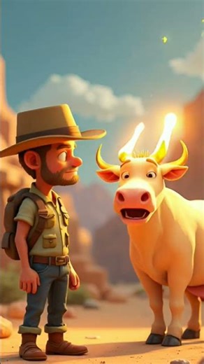 Funny 3D Cartoon Farmer & Cow | Ice Cream Mountain Comedy | Hindi Animation Shorts