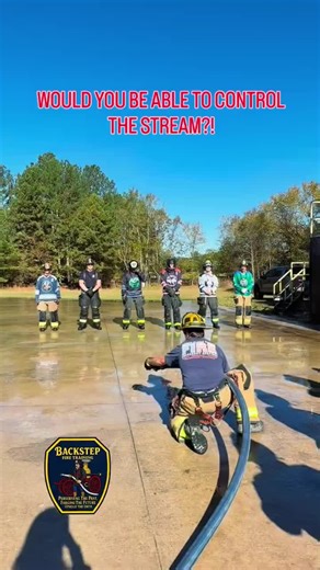 Much harder than it looks! Are you up for the challenge?! 👀🕺🏼 #firefighter #water #fire #helmet #firefighting