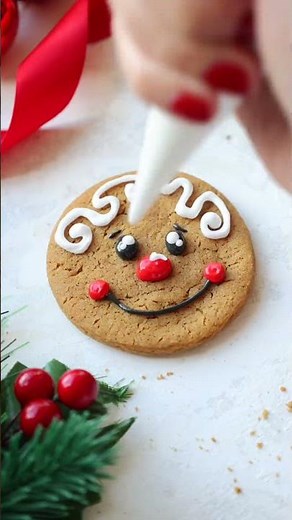 Cute Gingerbread Face Cookies