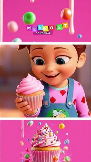 Chanson des délicieux cupcakes 🧁 #shorts #kidssongs #nurseryrhymes #hooplakidzfranҫais