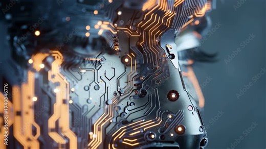 Exploring the intersection of big data and artificial intelligence through an abstract visualization of a digitized face