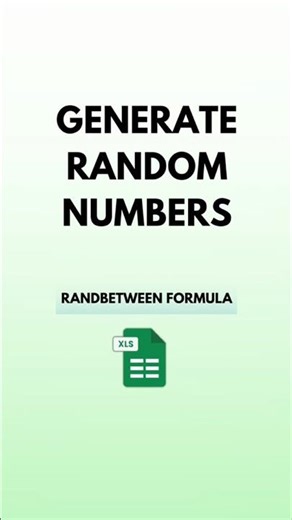 Generate Random Numbers in Microsoft Excel using RANDBETWEEN formula #exceltips #excelshorts