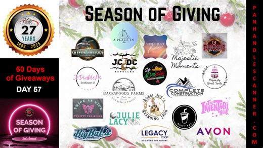 It's almost 2026 and we are wondering if eating healthier is in your future. If becoming healthier is your goal in 2026, do your best to check out all of our amazing local producers like Chapman Family Farms & Dairy and Kiowa Honey Company. We are offering an extra special package from Chapmans tonight and a full quart of Kiowa honey! We are also scouring our library for something special for a bonus prize tonight for our reading fans. | Panhandle Scanner