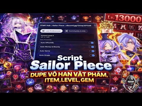 How to Hack Sailor Piece Script: Unlimited Item Duplication, Levels, Gems, and Powerful Items, Fu...