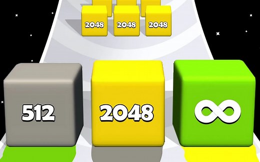 2048 RUN - 升级立方体运行无限（数学游戏，所有级别）