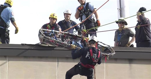 New Rochelle firefighters train for emergencies high above streets