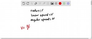 SOLVED:True or False For circular motion on a circle of radius r ainear speed equals angular speed divided by r.