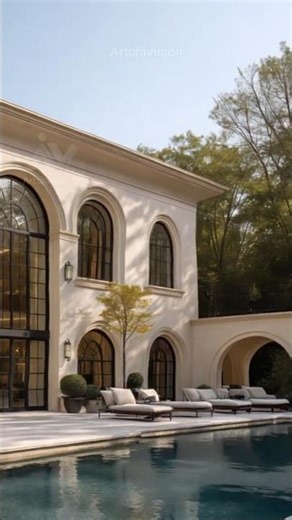 French Mansion Pool Area & Interior