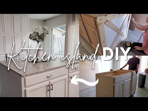 DIY Kitchen island | Affordable kitchen island DIY | Maximizing our small kitchen.