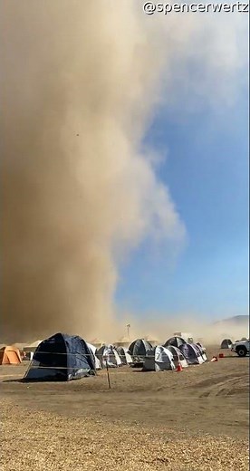 Firefighter Camp Engulfed by Huge Dust Devil || ViralHog