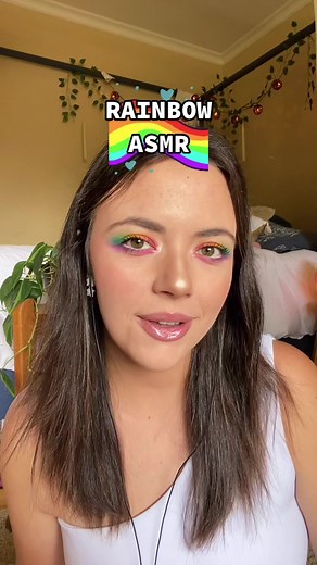 🌈 🍄🦋🌿🐸 rainbow eyeshadow for all!! #asmr #eyeshadow #makeupasmr