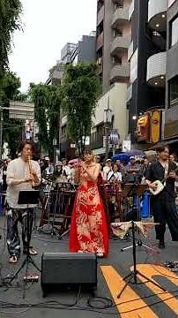 🎸4 #こきりこ#節（#富山県#南砺市#五箇山地方#民謡）#小山豊さん（#津軽#三味線）#小湊昭尚さん（#尺八）#秋吉#沙羅さん（#笛）#大多和正樹さん（#和太鼓）#神楽坂#芸能めぐり#街角ライブ