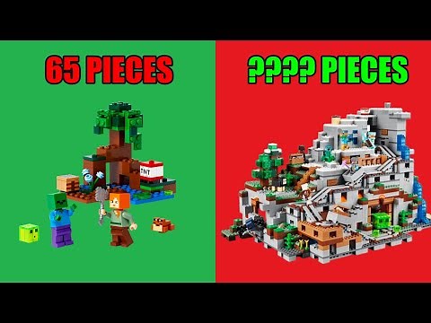 TOP 10 BIGGEST And SMALLEST Lego Minecraft Sets!