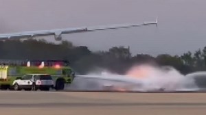 Plane crashes into aircraft at Sanford airport, erupts into flames