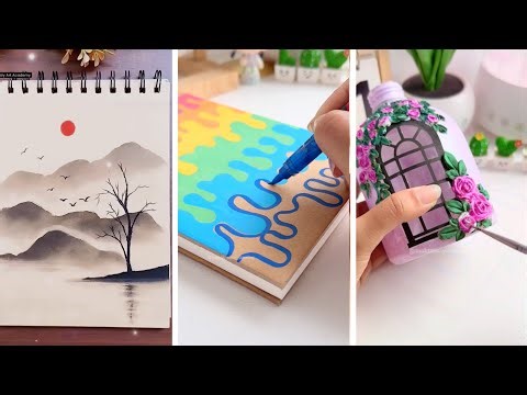✨Creative Art Tutorial for Beginners step by step || Easy Painting Techniques || Drawing ✍️