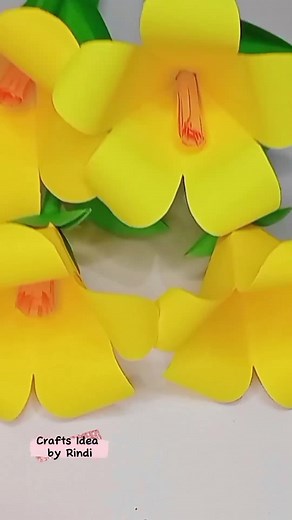 Paper Trumpet Flower Tutorial