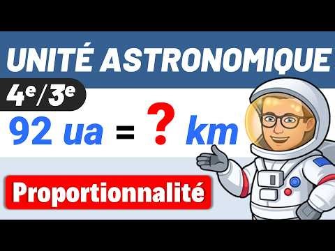 Converting an ASTRONOMICAL UNIT 🪐 PROPORTIONALITY TABLE ✅ BREVET EXAM 🎯 Maths | Physics