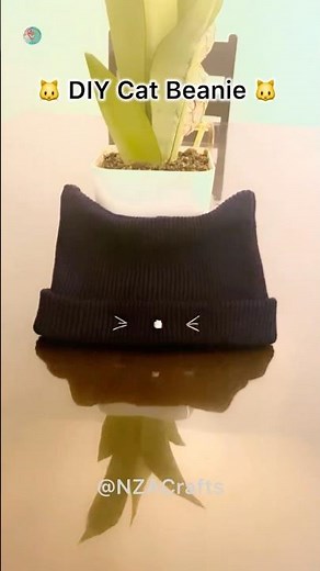 DIY Cat Beanie (779) ASMR Tutorial #diy #gift #asmr #viral #shorts #usashorts
