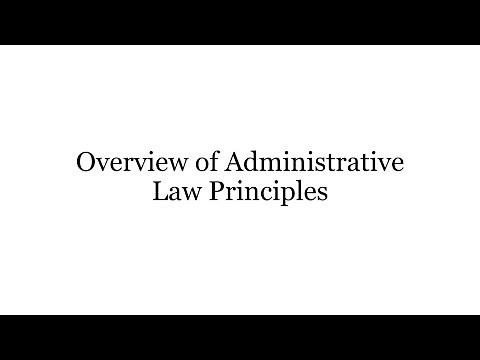 Administrative Law: Overview and Introductory Concepts