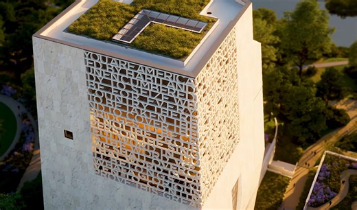 Installation of ‘You Are America’ text begins at Obama Presidential Center