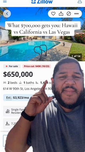 Brandon Johnson | What $700,000 gets you: California vs Hawaii vs Las Vegas Looking to Buy, Sell, or purchase an Investment Property🏡 Fill out the real... | Instagram