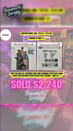 1966 The Beatles Yesterday and Today Factory-Sealed Vinyl | Iconic "Butcher Cover" LP!