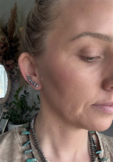 Crawlers are here!! A fun, unique twist to sterling silver earrings. Grab yours at Willis Wears now! #westernfashion #fyp #turquoise #jewelry