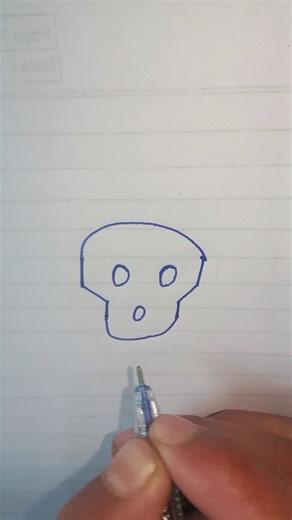 Easy skull drawing /number drawing .