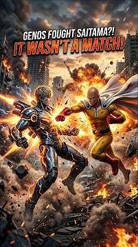 Saitama vs Genos Fight 4K 💥 One Punch Man Best Moments #shorts #anime #cartoon #bts #kpop