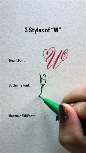 3 Estilos de Caligrafía 'W'