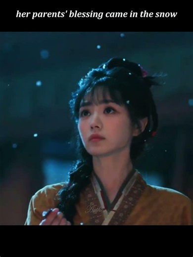 Her parents blessing came in the snow❤️‍🔥❤️‍🔥#zhanglinghe #pursuitofjade #cdrama #tianxiwei