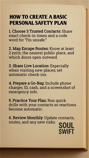 Personal Safety Plan 🛑 | 5 Simple Steps That Can Save Your Life 🚨 #Safety #Awareness