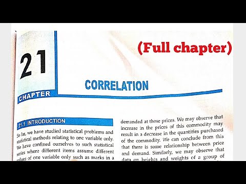 Correlation ( full chapter ) || isc economics || class 11 || 2020-2021 session