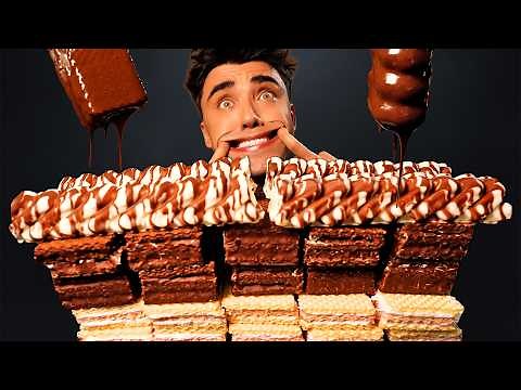 ASMR Giant Nutella Chocolate Marshmallow Bars 초콜릿 디저트먹방 Mukbang Eating Challenge