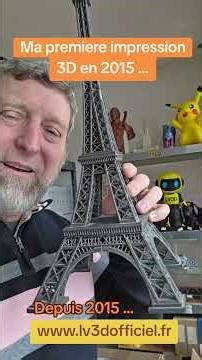 Ma première impression 3D ... #3d #3dprinting #toureiffel #paris