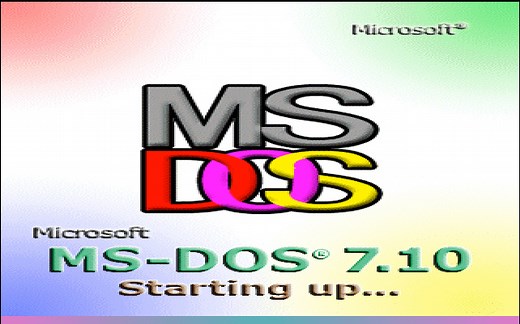 MS-system安装：MS-DOS 7.1安装