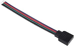 GLOGLOW 20pcs 4 Pin Cable Connector Wires for 5050/3528/3014 RGB LED Strip Lights 10cm Length(Female)