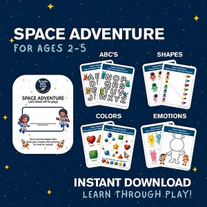 Space Printable Activity Pack for Toddlers | ABC Coloring, Emotions, Shapes, Colors With Printable Certificate | Preschool Learning PDF - Etsy UK